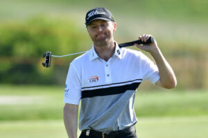 SCIACCA, ITALY - MAY 18: Michael Hoey of Northern Ireland reacts to a putt on the 18th green during the first round of the Rocco Forte Open at Verdura Golf and Spa Resort on May 18, 2017 in Sciacca, Italy. (Photo by Stuart Franklin/Getty Images)