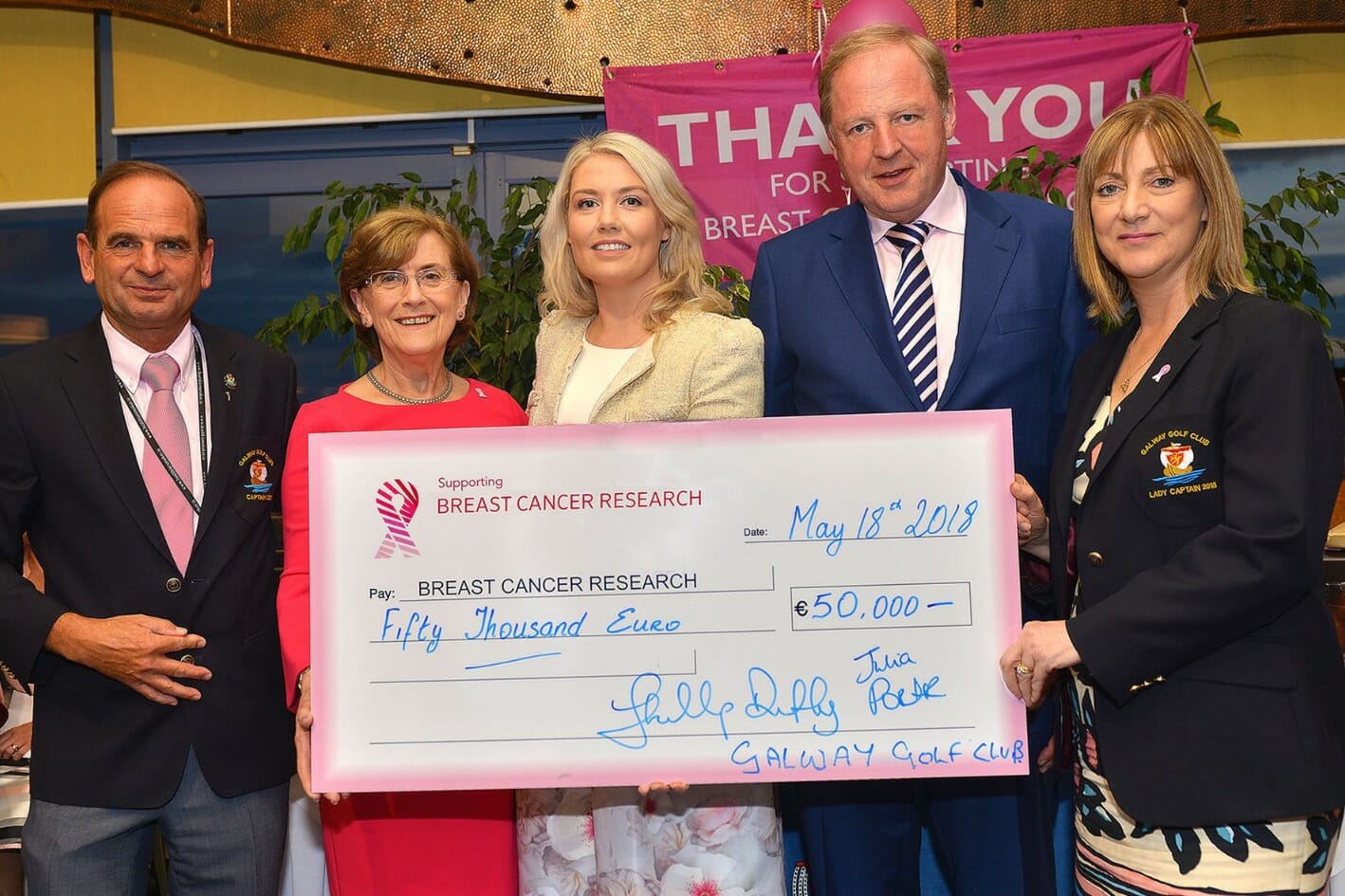 Captains charity day raises €50k for Breast Cancer Research