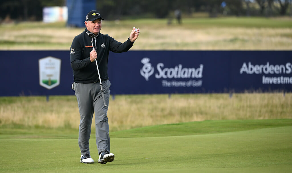 Lawrie ends 620 event European Tour career in obvious discomfort