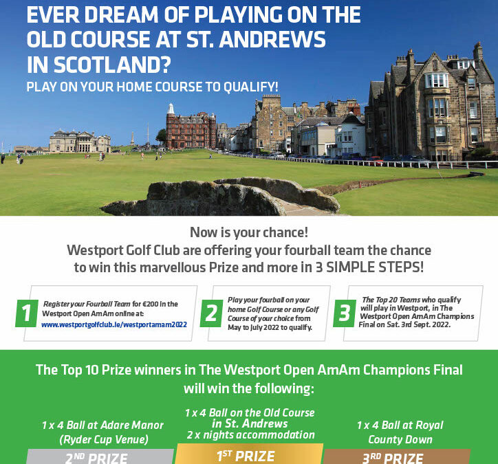 St Andrews tee-time up for grabs as part of bumper Westport Open