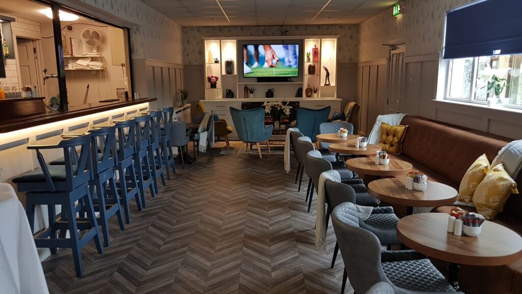 The refurbished bar and restaurant area